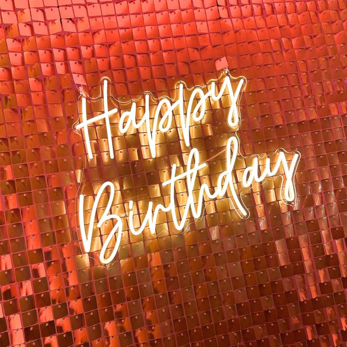 Happy Birthday Neon Sign - Neon Filter