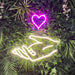 Heart In Your Hands Neon Sign - Neon Filter