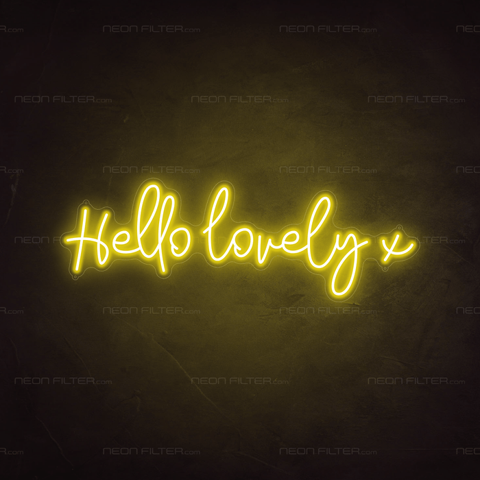 Hello Lovely x Neon Sign - Neon Filter