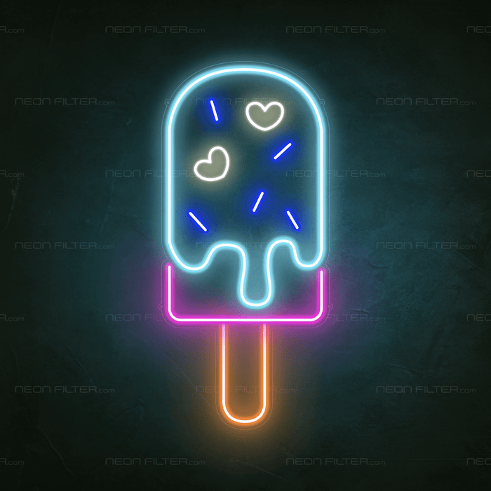 Ice Cream Neon Sign - Neon Filter