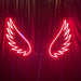 Red angel wings neon sign