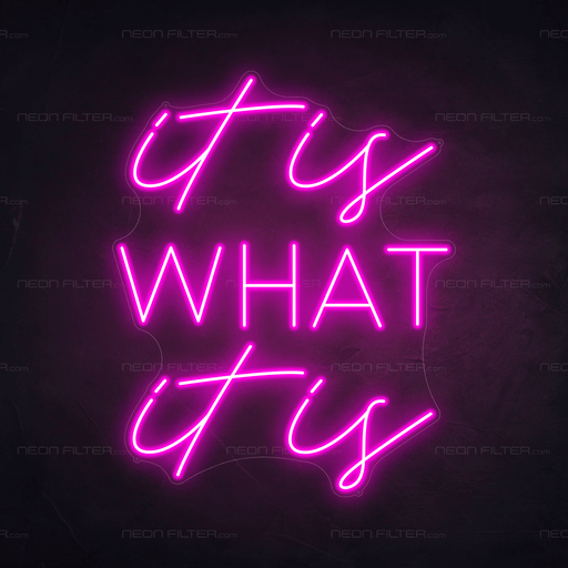 It Is What It Is Neon Sign - Neon Filter