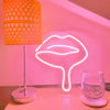 Melted Lips LED Neon Light in Pastel Pink