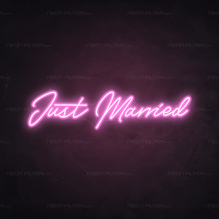 Just Married Neon Light - Neon Filter