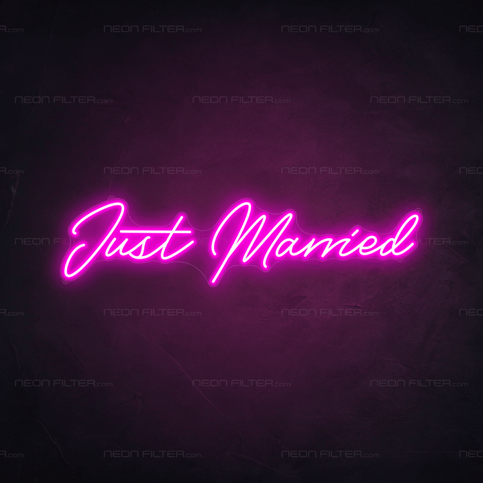 Just Married Neon Light - Neon Filter