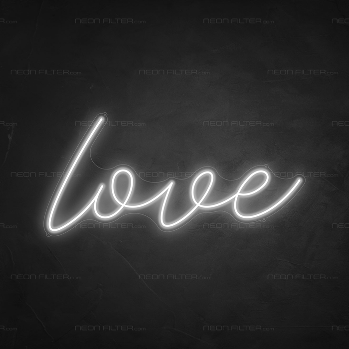 Love Neon Sign - Neon Filter