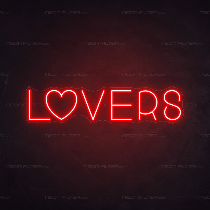 Lovers Neon Sign - Neon Filter