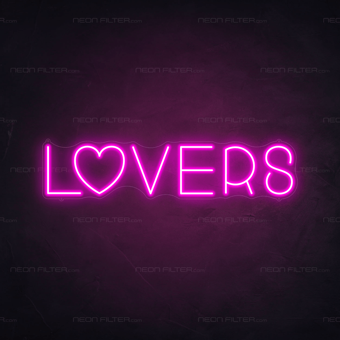 Lovers Neon Sign - Neon Filter