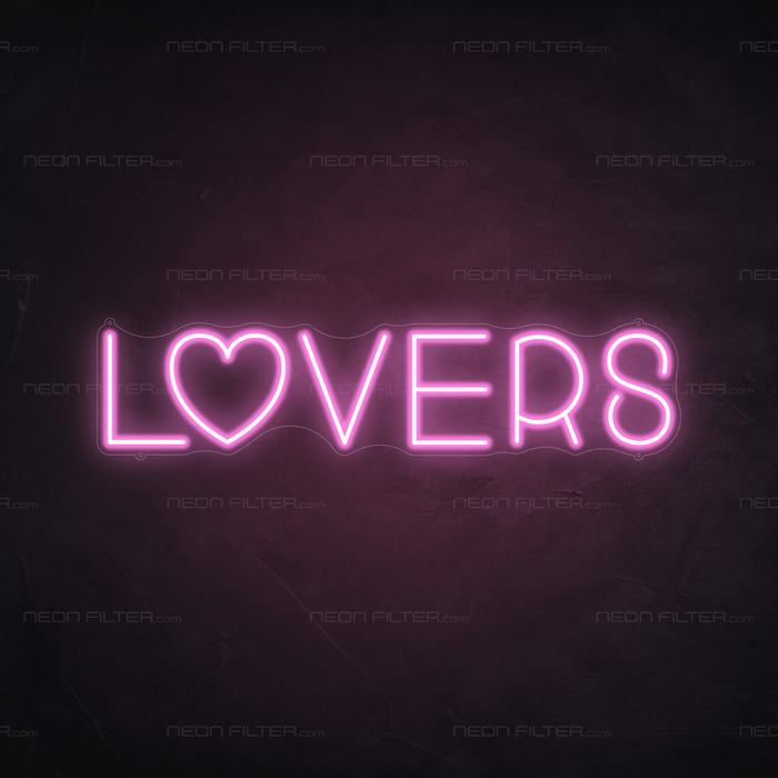 Lovers Neon Sign - Neon Filter