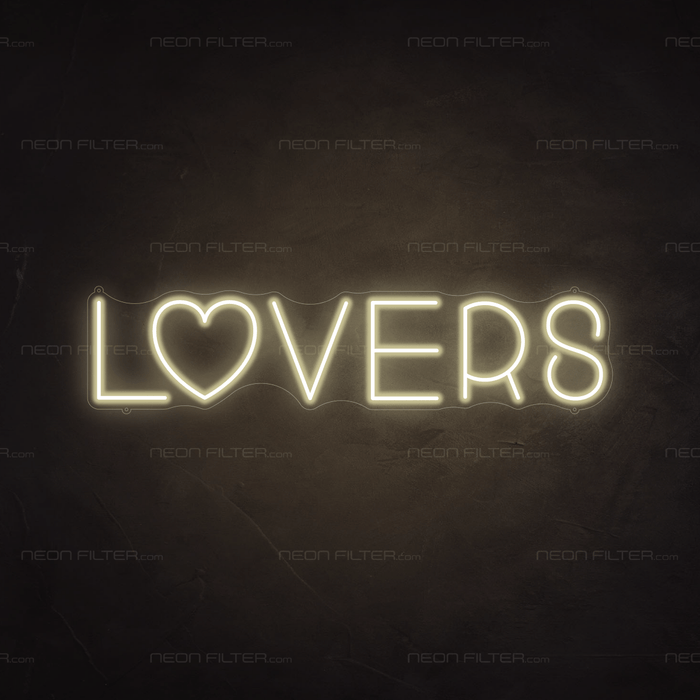 Lovers Neon Sign - Neon Filter