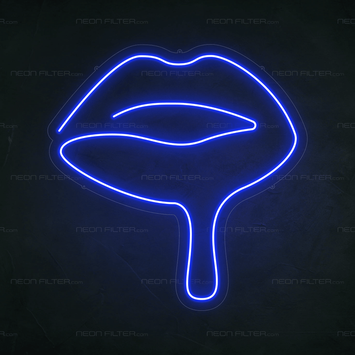 Melted Lips Neon Sign - Neon Filter