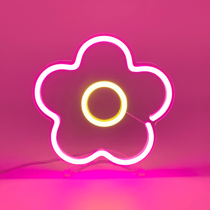 Mini Pink Flower Neon Sign - Neon Filter