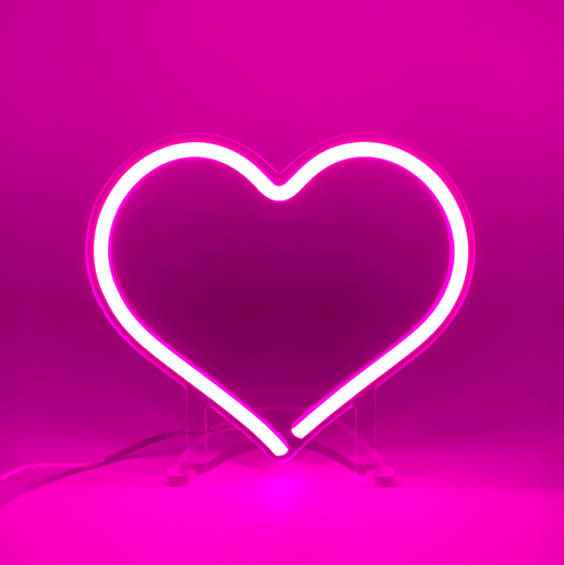 Mini Pink Heart Neon Sign - Neon Filter