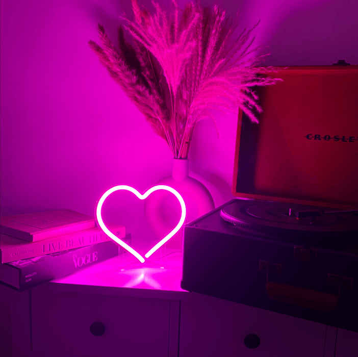 Mini Pink Heart Neon Sign - Neon Filter