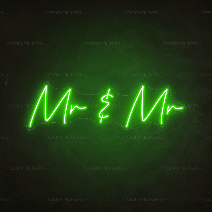 Mr & Mr Neon Sign - Neon Filter