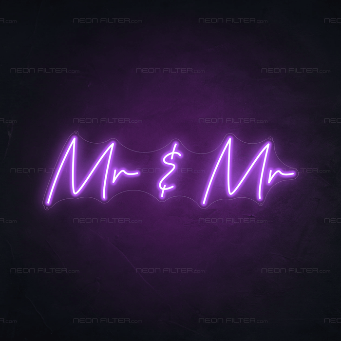 Mr & Mr Neon Sign - Neon Filter