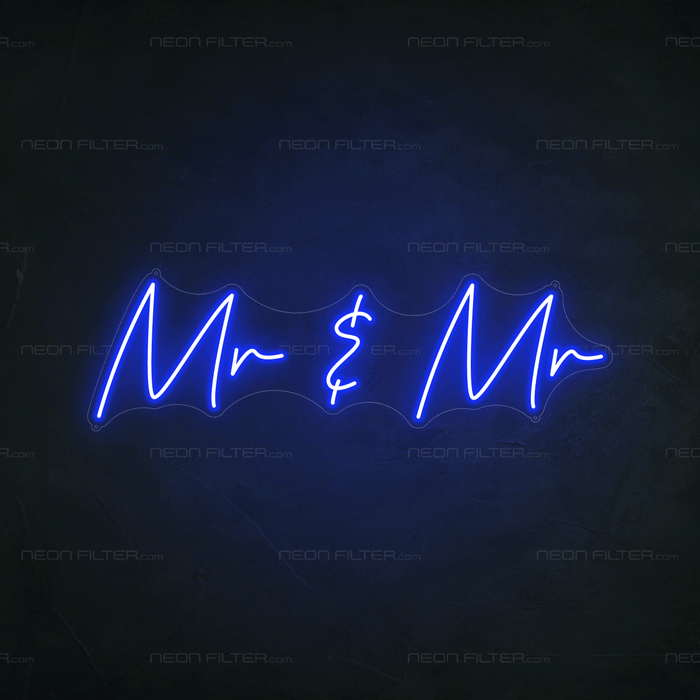 Mr & Mr Neon Sign - Neon Filter