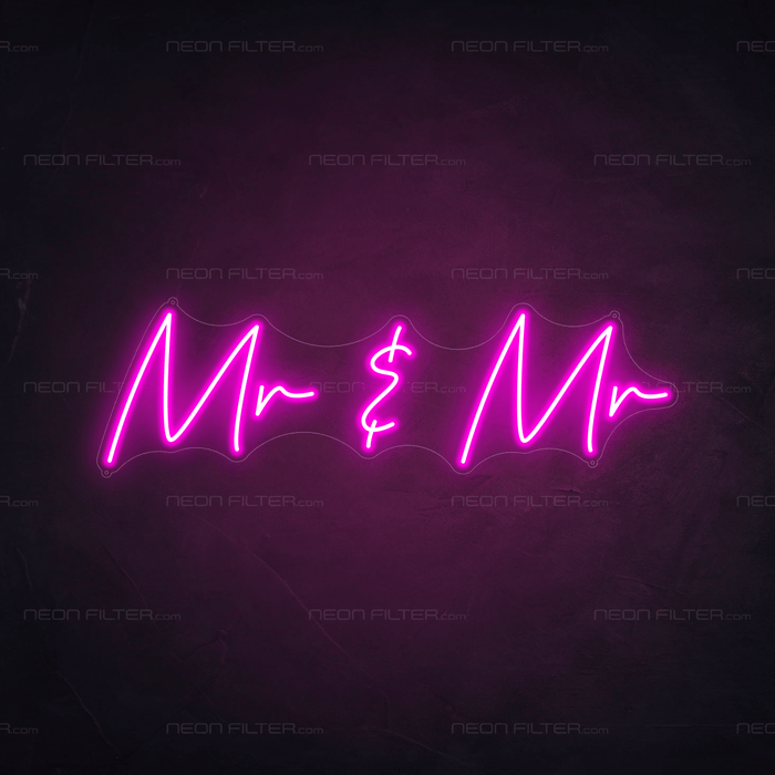 Mr & Mr Neon Sign - Neon Filter