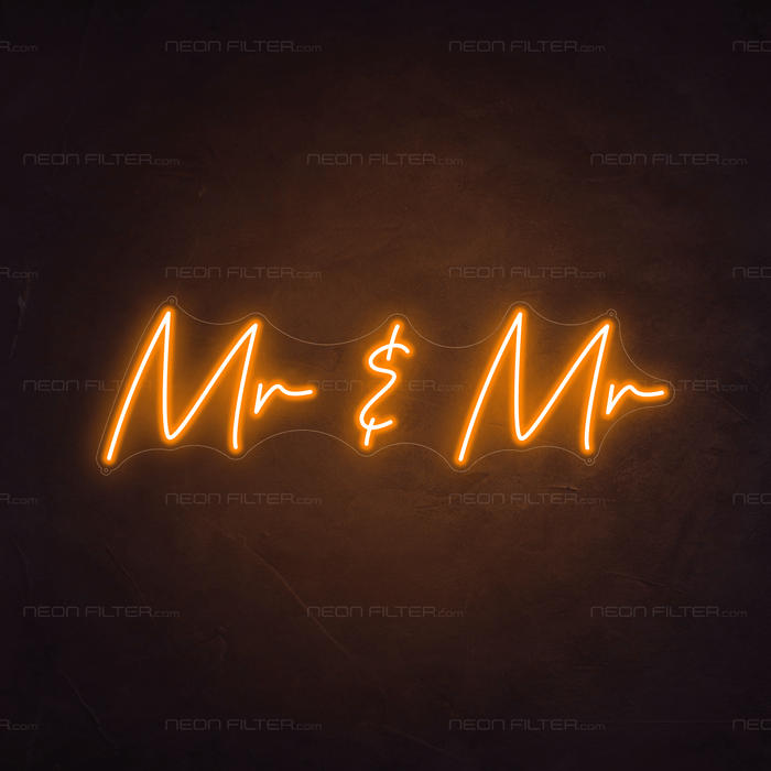 Mr & Mr Neon Sign - Neon Filter