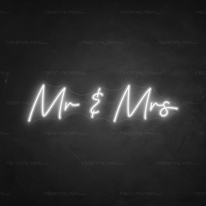 Mr & Mrs Neon Sign - Neon Filter