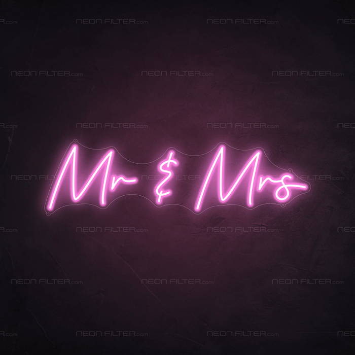 Mr & Mrs Neon Sign - Neon Filter