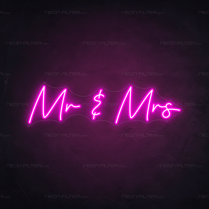 Mr & Mrs Neon Sign - Neon Filter