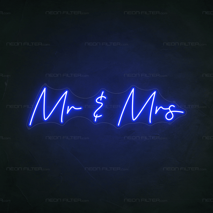 Mr & Mrs Neon Sign - Neon Filter