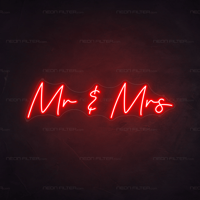 Mr & Mrs Neon Sign - Neon Filter