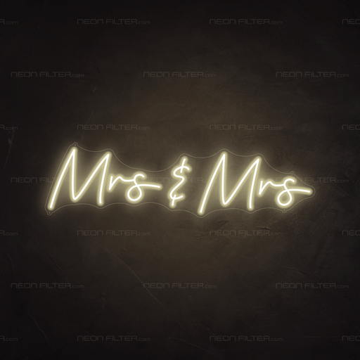 Mrs & Mrs Neon Sign - Neon Filter