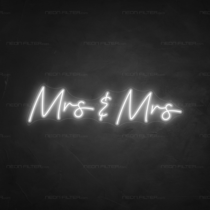 Mrs & Mrs Neon Sign - Neon Filter