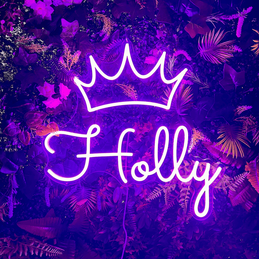 Name and Tiara - Semi Customisable Neon Sign - Neon Filter