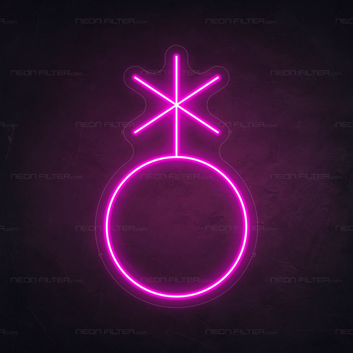 Non - Binary Symbol Neon Sign - Neon Filter