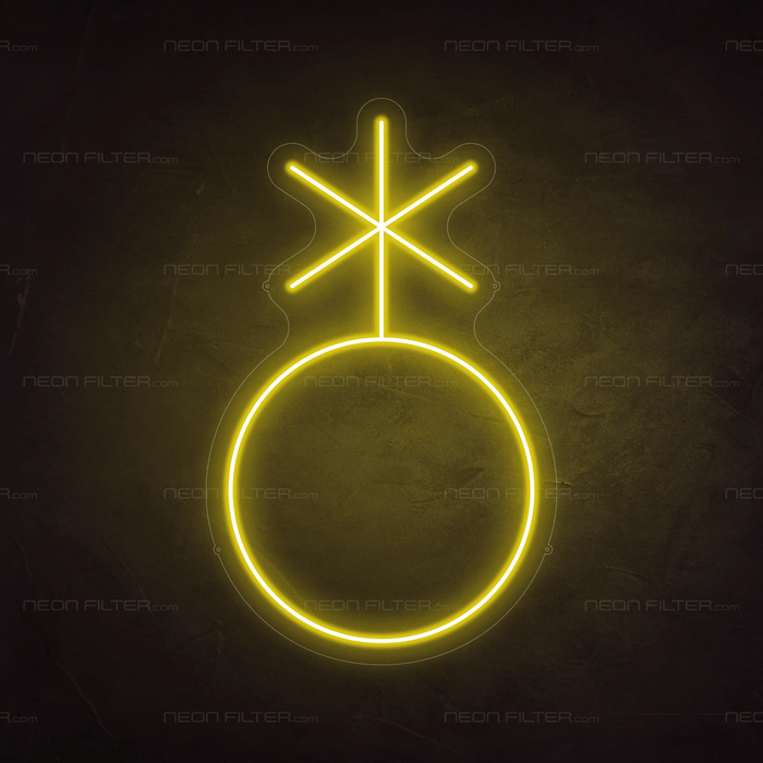 Non - Binary Symbol Neon Sign - Neon Filter