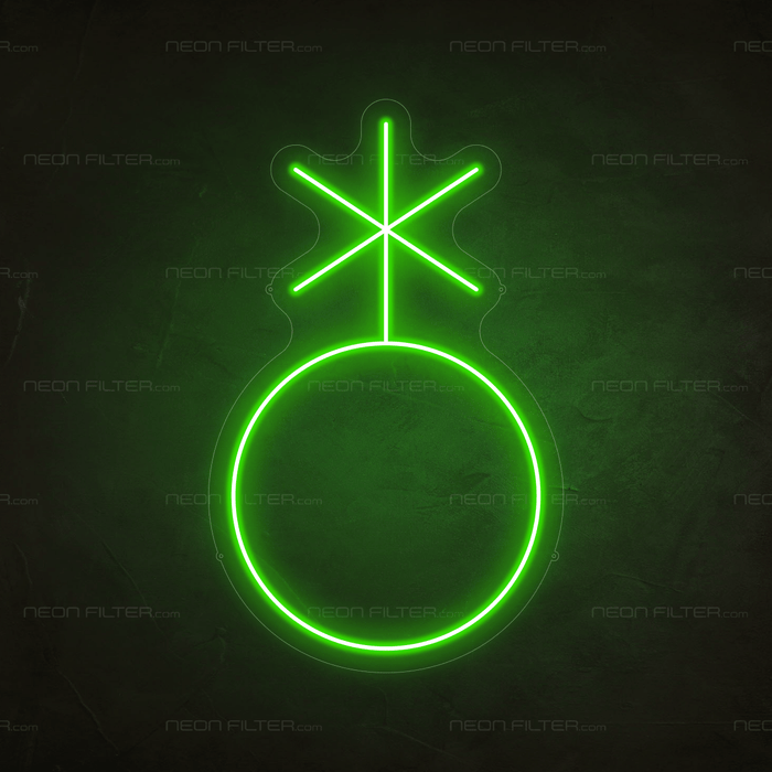 Non - Binary Symbol Neon Sign - Neon Filter