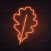 Oak Leaf Neon Sign - Neon Filter