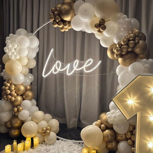 Love Neon Sign in cosy warm white. Photo from occasionsbytori on Instagram