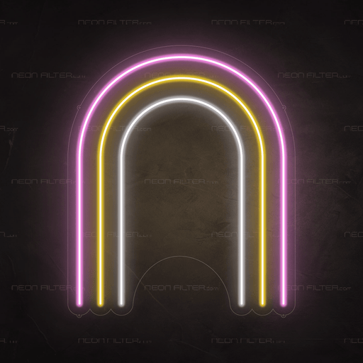 Pastel Rainbow Neon Sign - Neon Filter