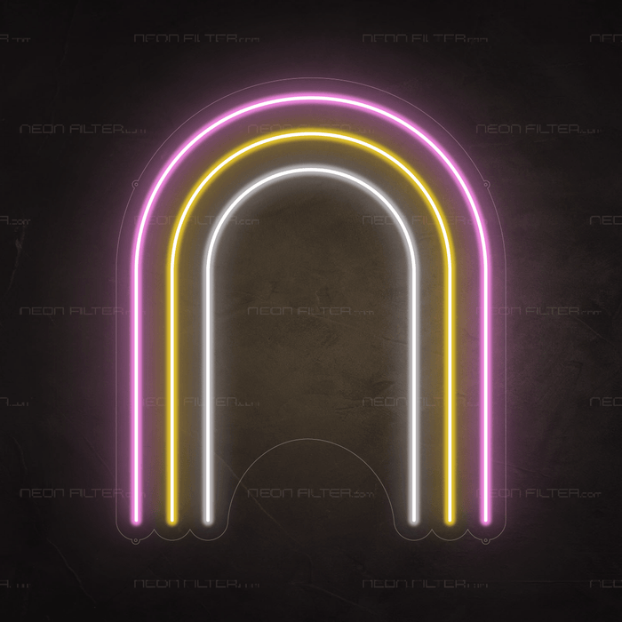 Pastel Rainbow Neon Sign - Neon Filter