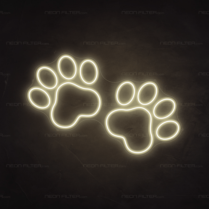 Paw Print Neon Sign - Neon Filter