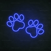 Paw Print Neon Sign - Neon Filter