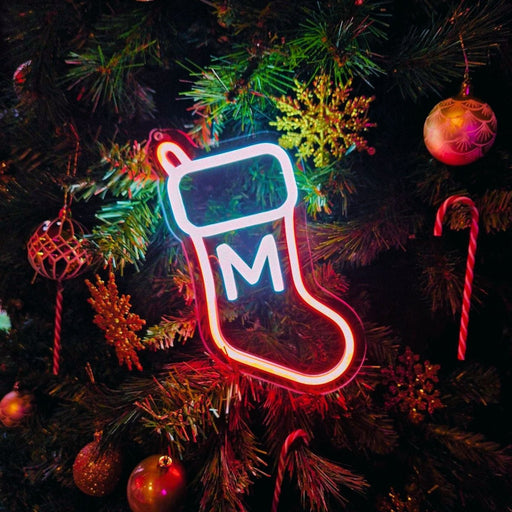 Personalised Christmas Stocking Neon Sign - Neon Filter