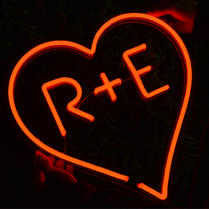 Personalised Heart Neon Sign - Neon Filter