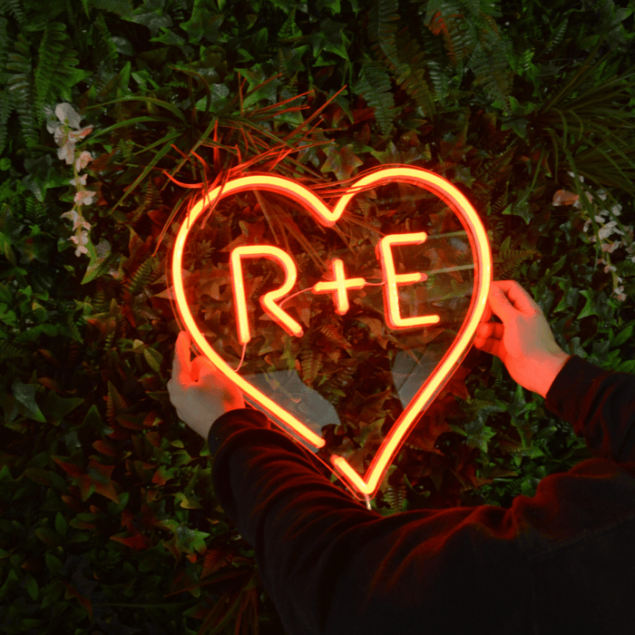 Personalised Heart Neon Sign - Neon Filter