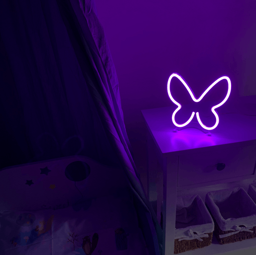 Purple Mini Butterfly Neon Sign - Neon Filter