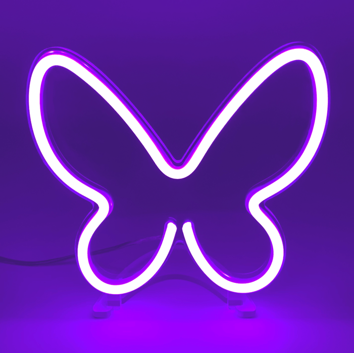 Purple Mini Butterfly Neon Sign - Neon Filter