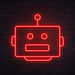 Robot Head Neon Sign - Neon Filter