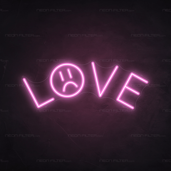 Sad Love Neon Sign - Neon Filter