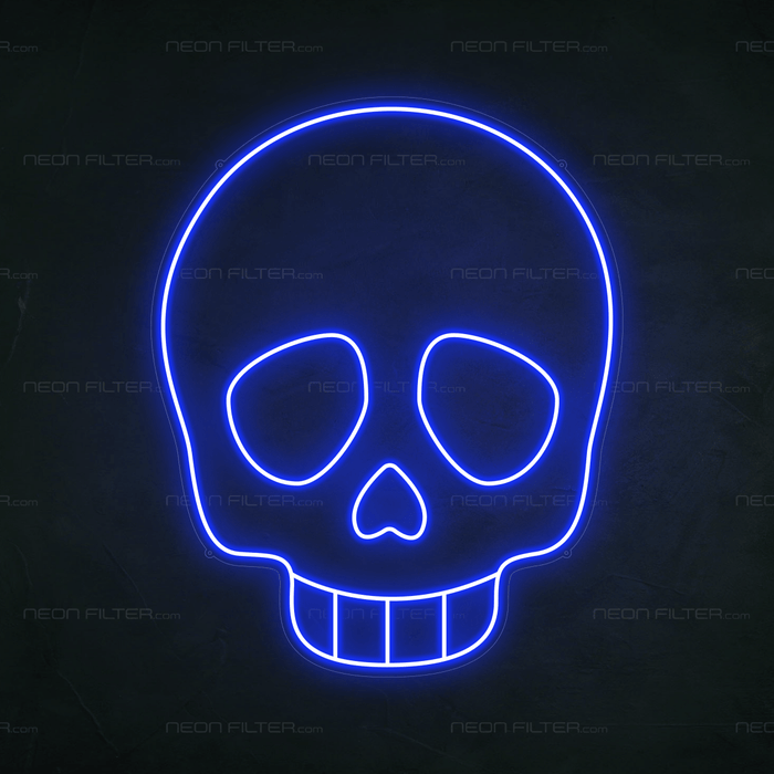 Skull Emoji Neon Sign - Neon Filter