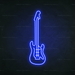 Stock Blue Electric Guitar Neon Sign - Neon Filter