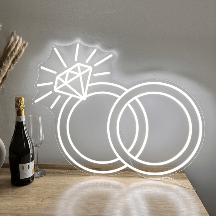 Stock Diamond Rings Neon Sign - Neon Filter